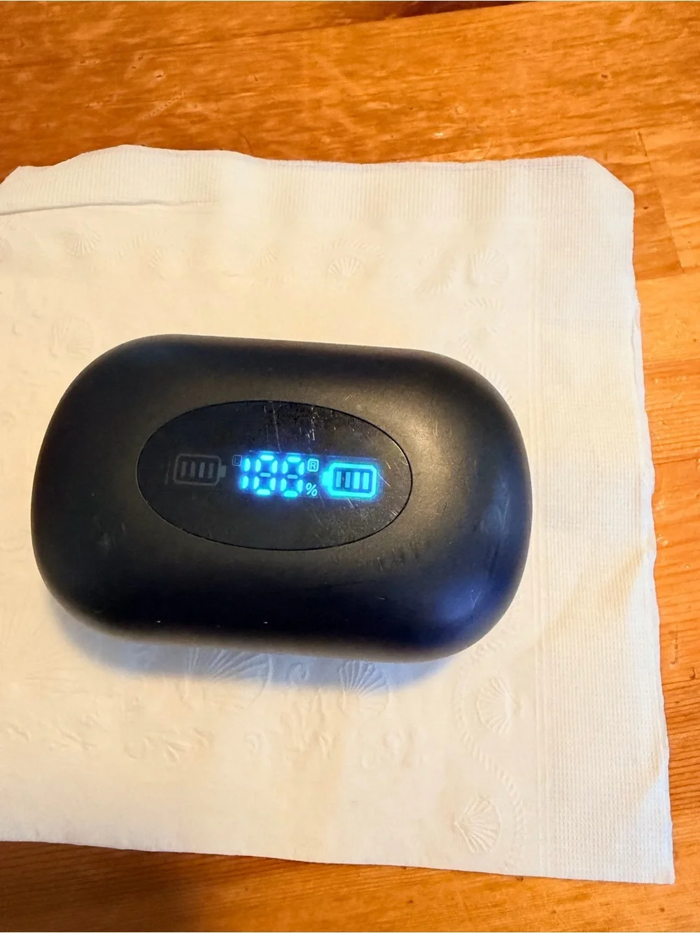 Black Wireless VR/AR Earbuds with Charging Case